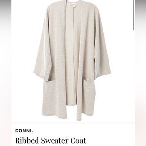 DONNI. Ribbed Sweater Coat - New